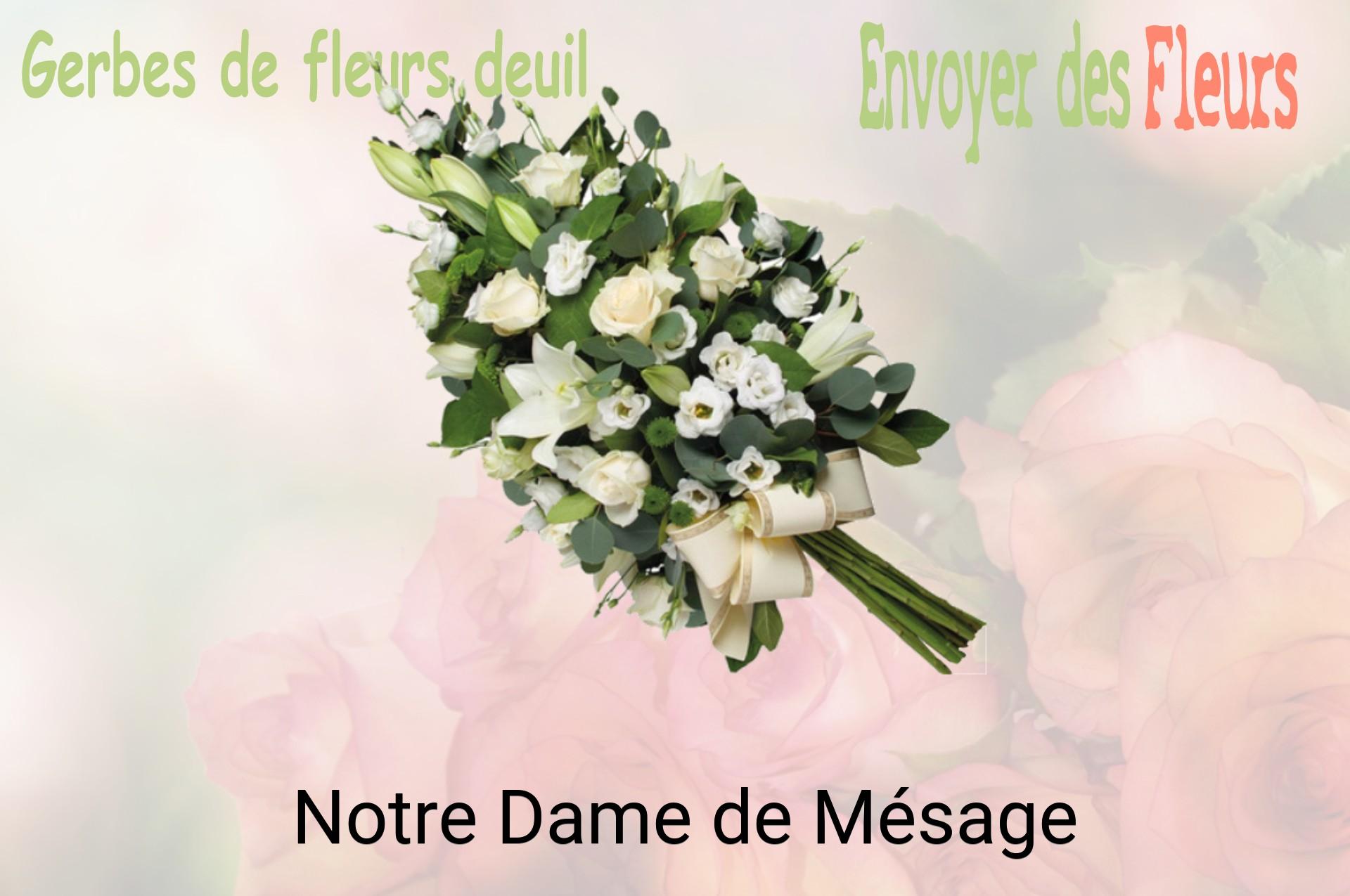 Gerbe de fleurs de deuil livrée à Notre-Dame-de-Mésage